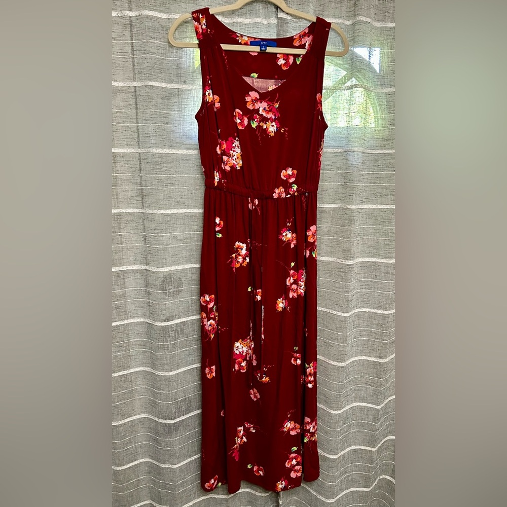 Apt. 9 Burgundy Floral Maxi Dress